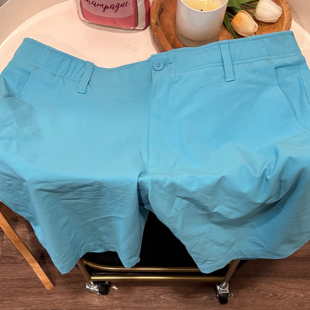 GUC Aqua Men's Flat Front Golf Shorts